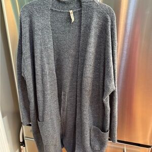 XCVI Charcoal Open-Front Cardigan